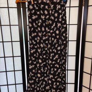 NWOT long black & white skirt